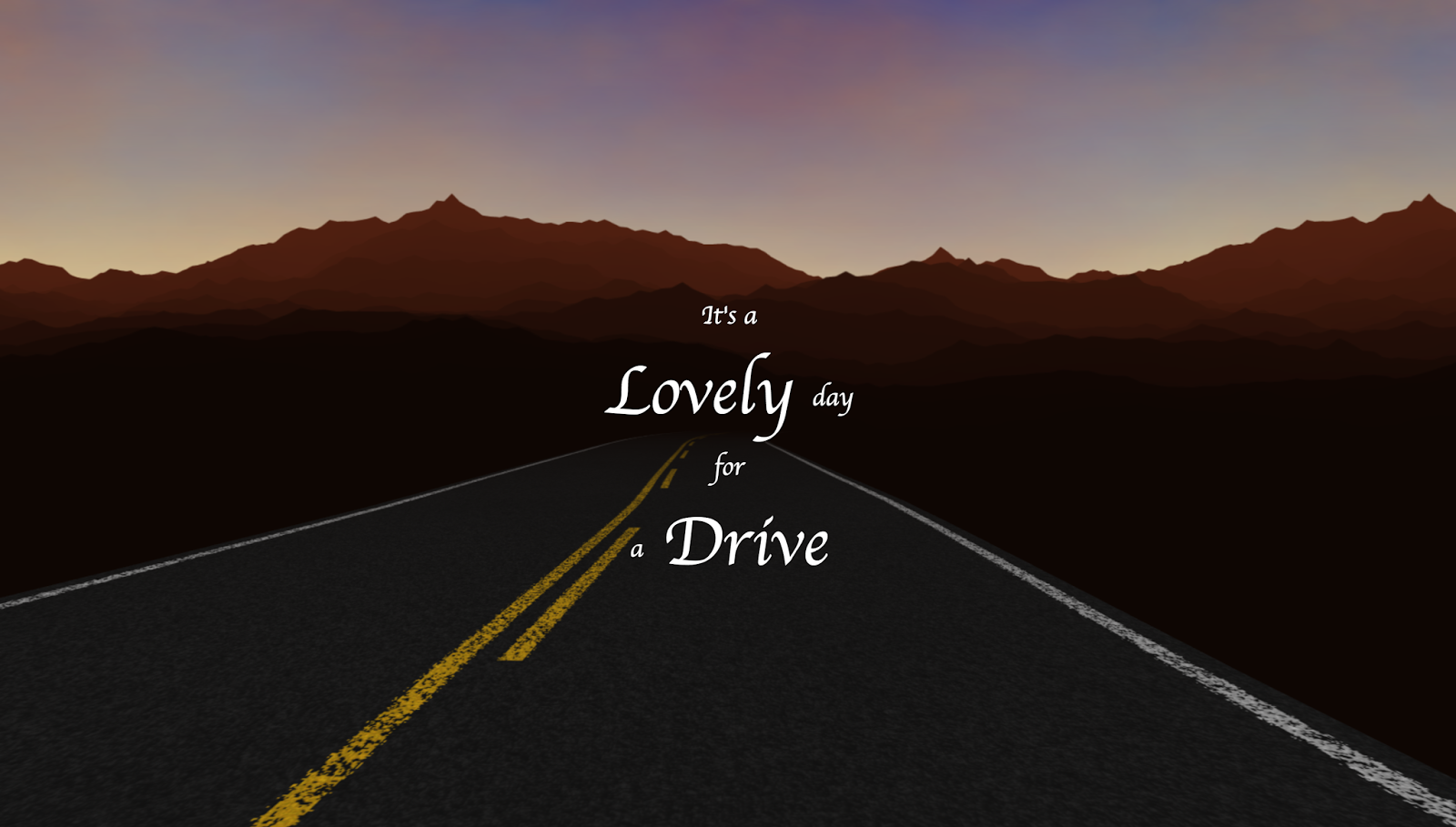 Screenshot of It's a Lovely Day for a Drive